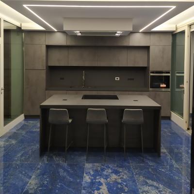 Cucina Nera Con Isola 